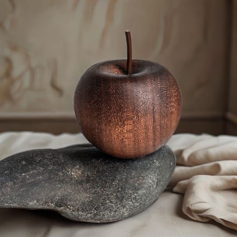 Home Decor Essentials - 1 STKS Houten Appelvormige Essentiële Olie