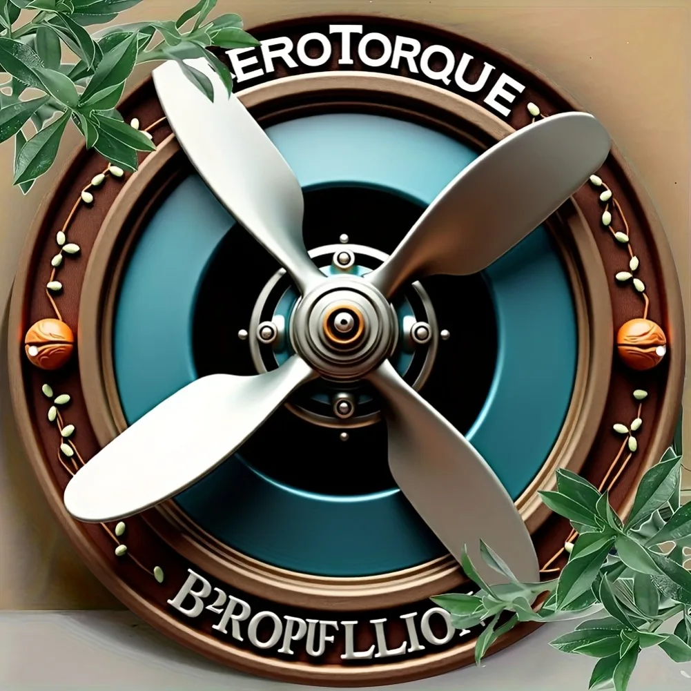 Home Decor Trends - Vintage vliegtuigpropeller 2D platte metalen kunst