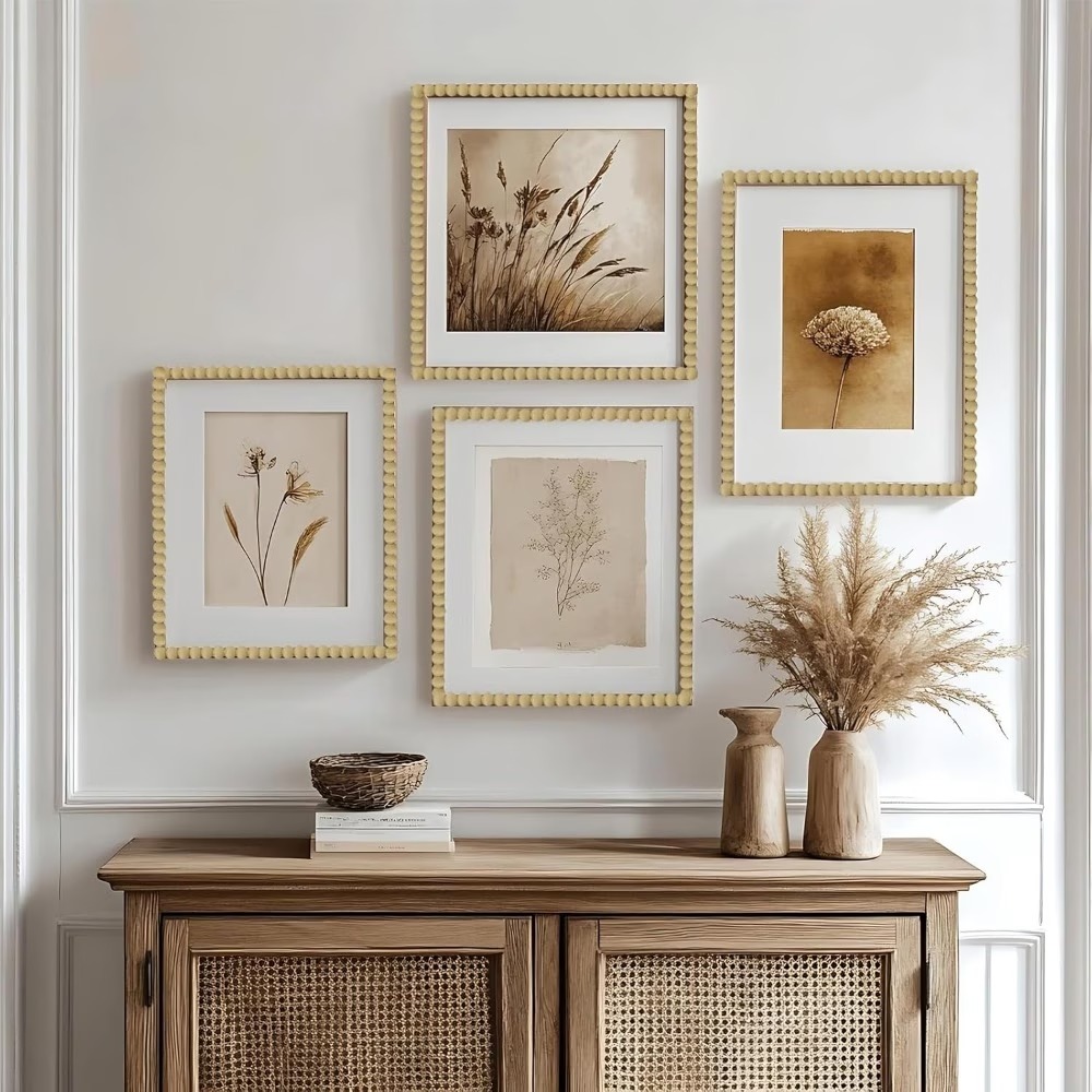 Home Decor Wall Molding - 10ft Houtkleurige Kraalrandafwerking, Afpelbaar en zelfklevend
