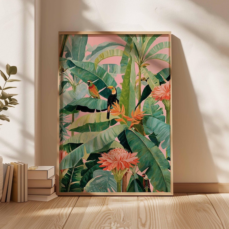 Home Decor Trends - 1pc Retro Tropische Canvas Poster, Ongekaderde