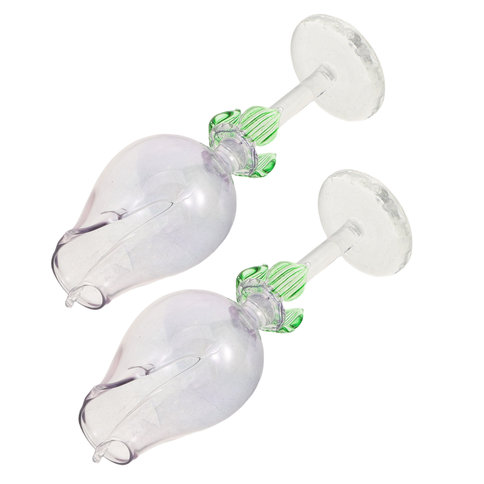Home Decor Essentials - 2 stuks bloemvormige glazen etherische oliediffuser,