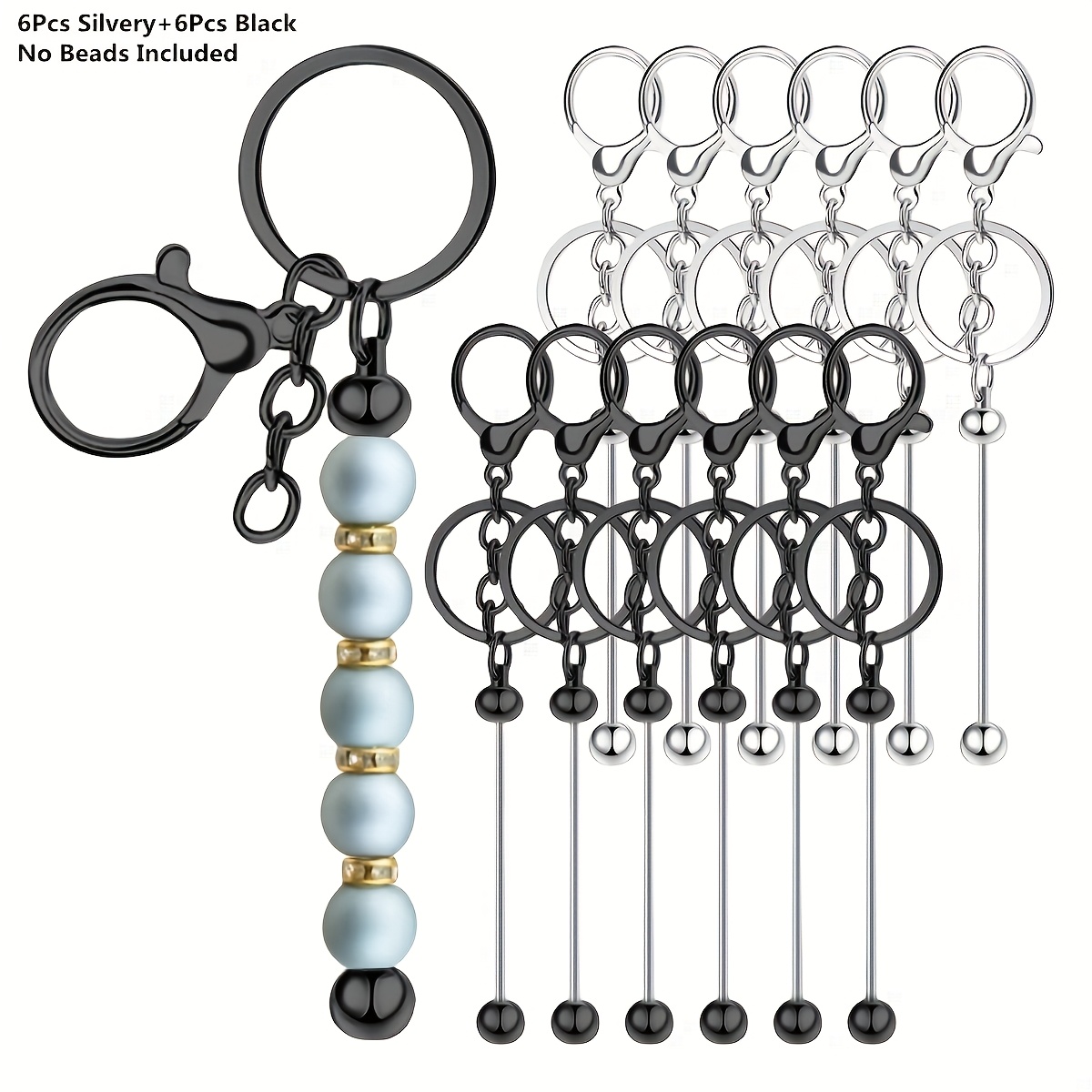 Home Decor Essentials - 12 stuks Economisch Delicaat Blanco Sleutelhanger