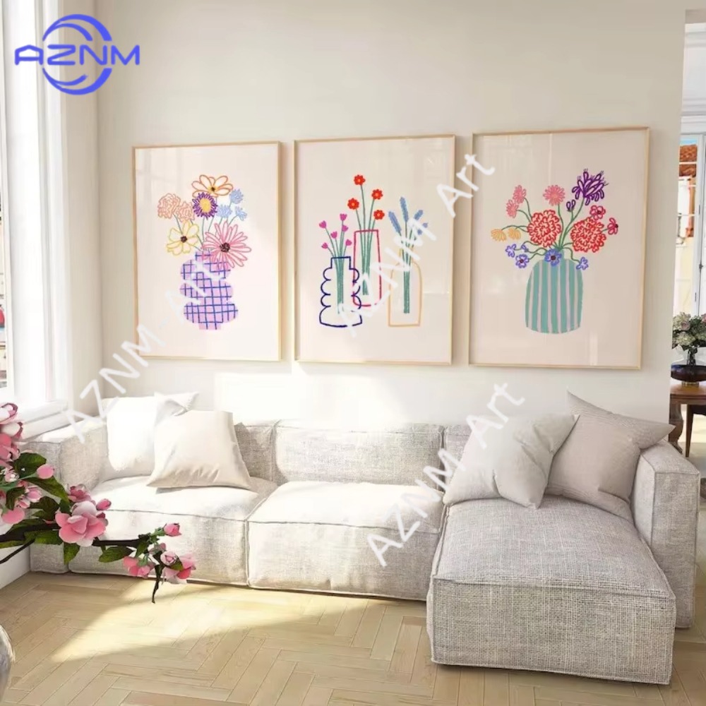 Home Decor Unique Items - 1/3 stuks abstracte bloemenvaas pastel bloemenboeket