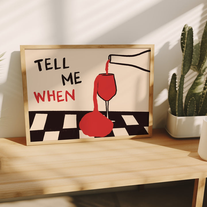 Home Decor Trends - Vintage Tell Me When Drink Canvas