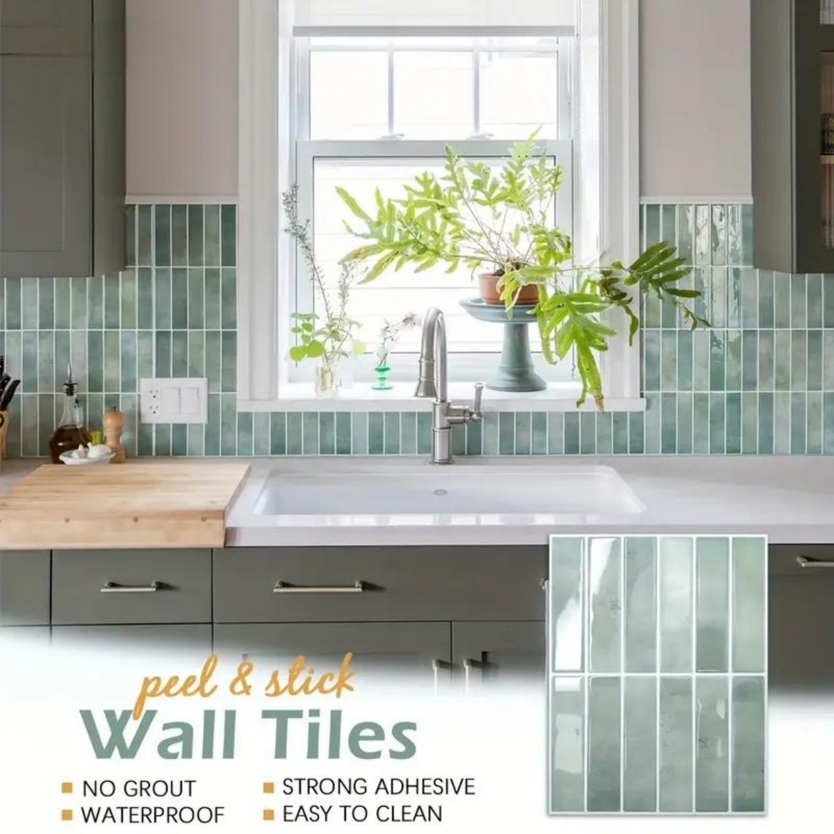 Home Decor Wall Molding - 22,9x29cm zelfklevende kleurtegelstickers 5-20 stuks waterdichte