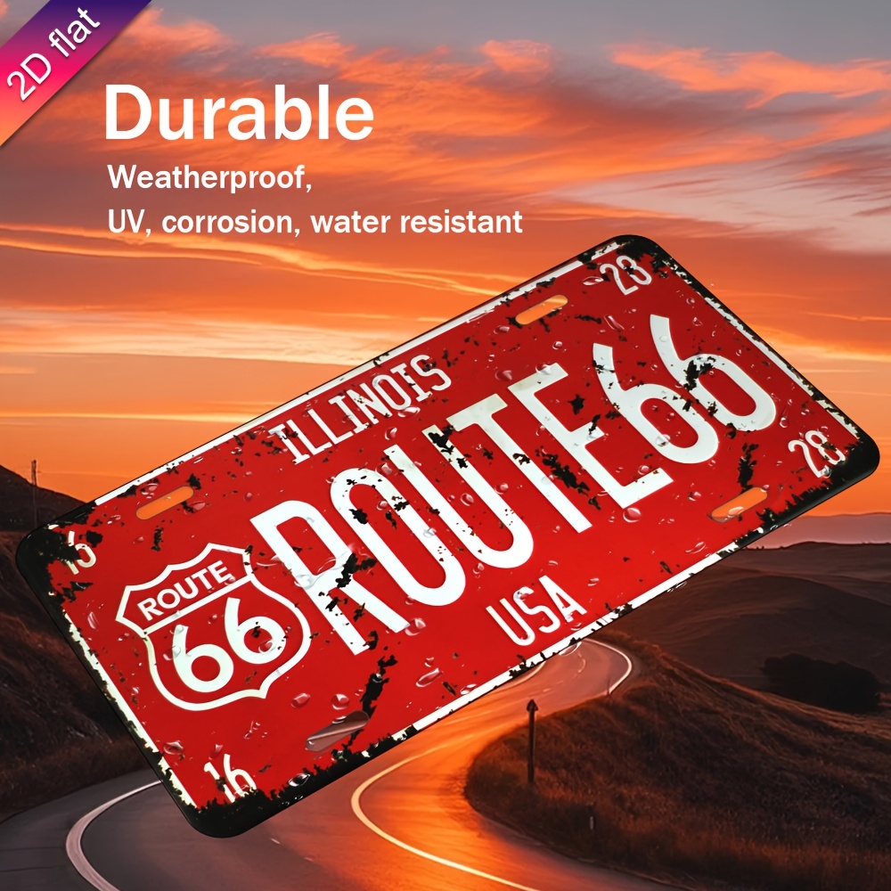 Home Decor Usa - Illinois Route 66 USA Vintage Kentekenplaat