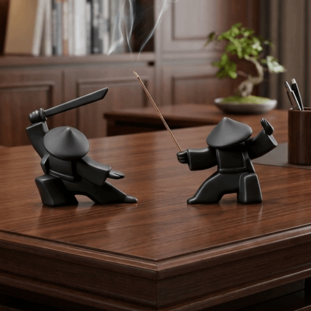 Incense Stick Holder - 2 STUKS 3D Geprinte Samurai Wierookhouder