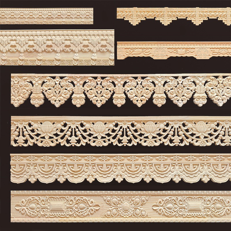Home Decor Wall Molding - Decoratieve houten meubelen lijst gesneden lijnen