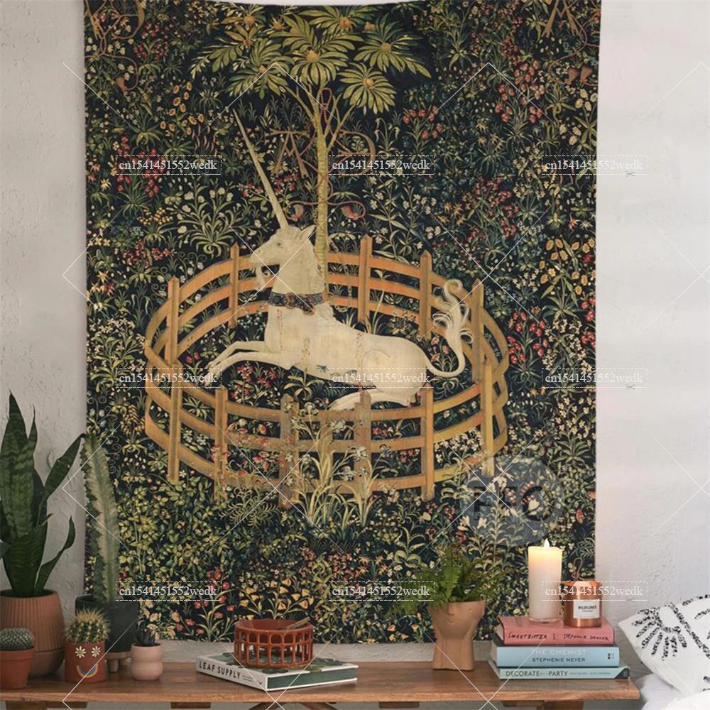 Home Decor Yoga - De Eenhoorn In Gevangenschap Wandtapijt Cover
