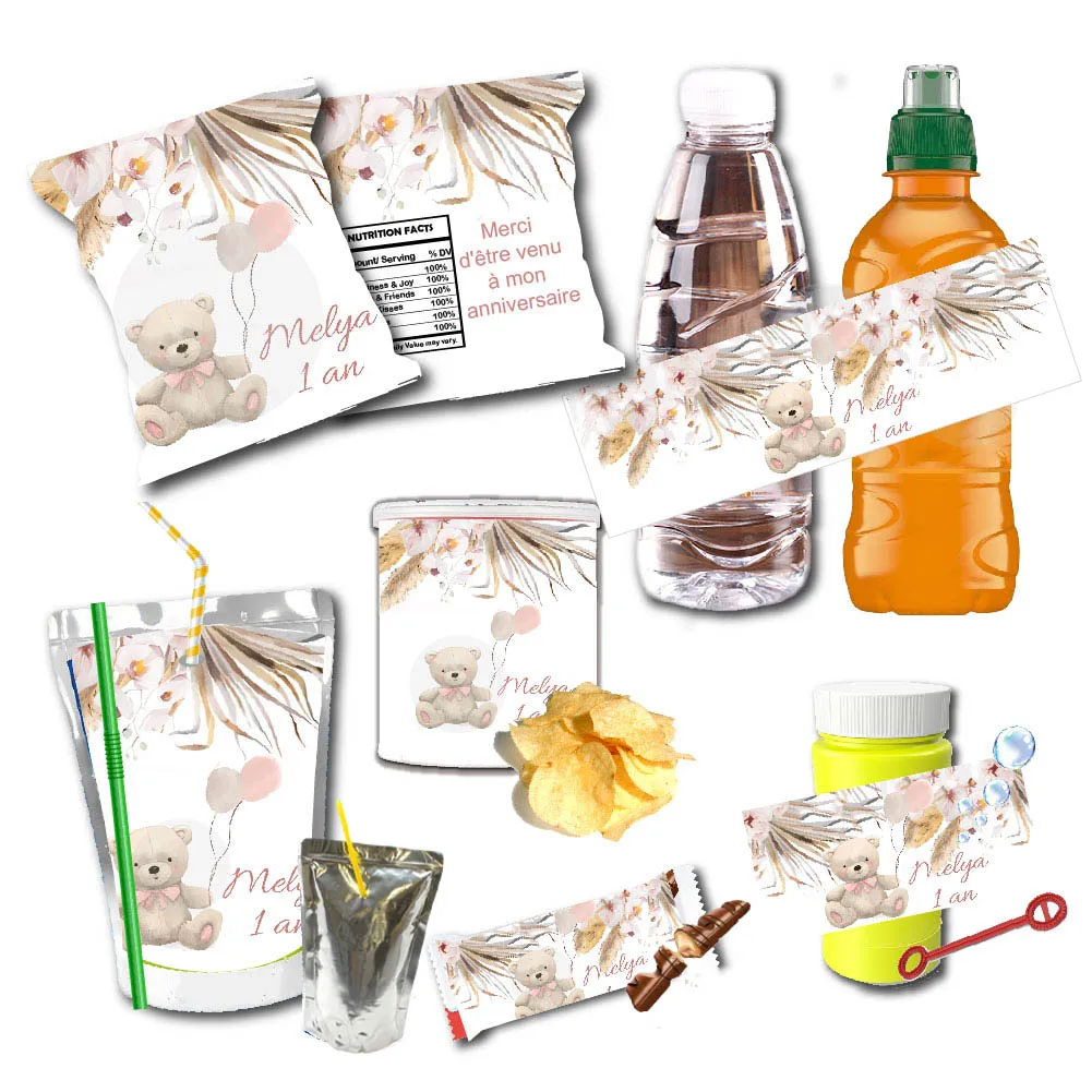 Pampas Grass Decor - Aangepaste Pampasgras Beer Thema Waterdichte Stickers