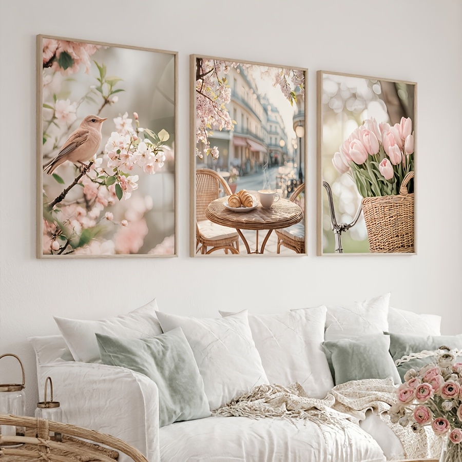 Home Decor Unique Items - 3 stks/set Romantische Parijs Straat Canvas