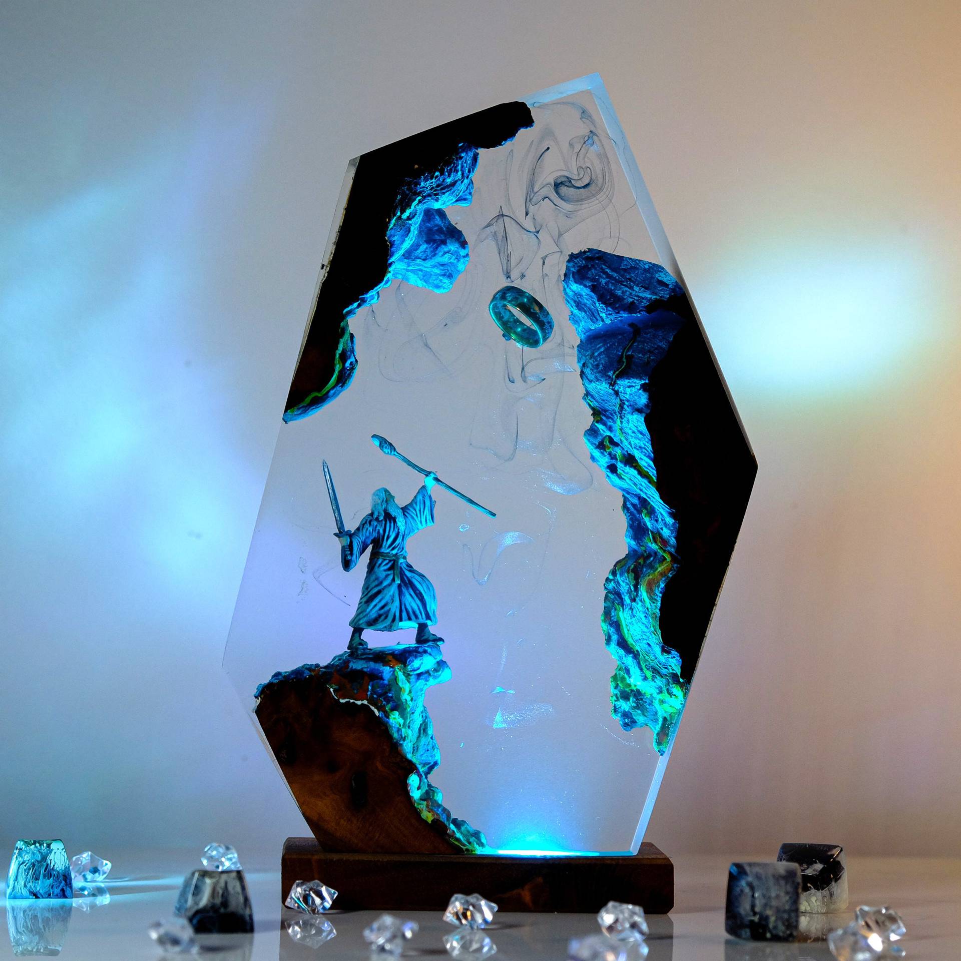 Home Decor Statue - Filmscène Figuur Tafel Resin Lamp Magische