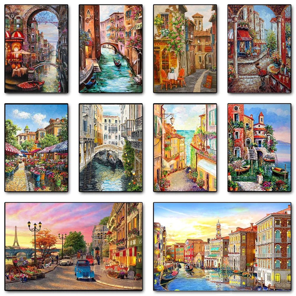Home Decor Essentials - Modern Parijs straatlandschap canvas schilderij muur