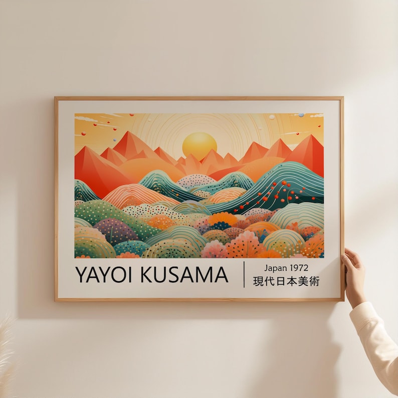 Home Decor Design Interior - 1pc Yayoi Kusama abstracte landschapsposter -