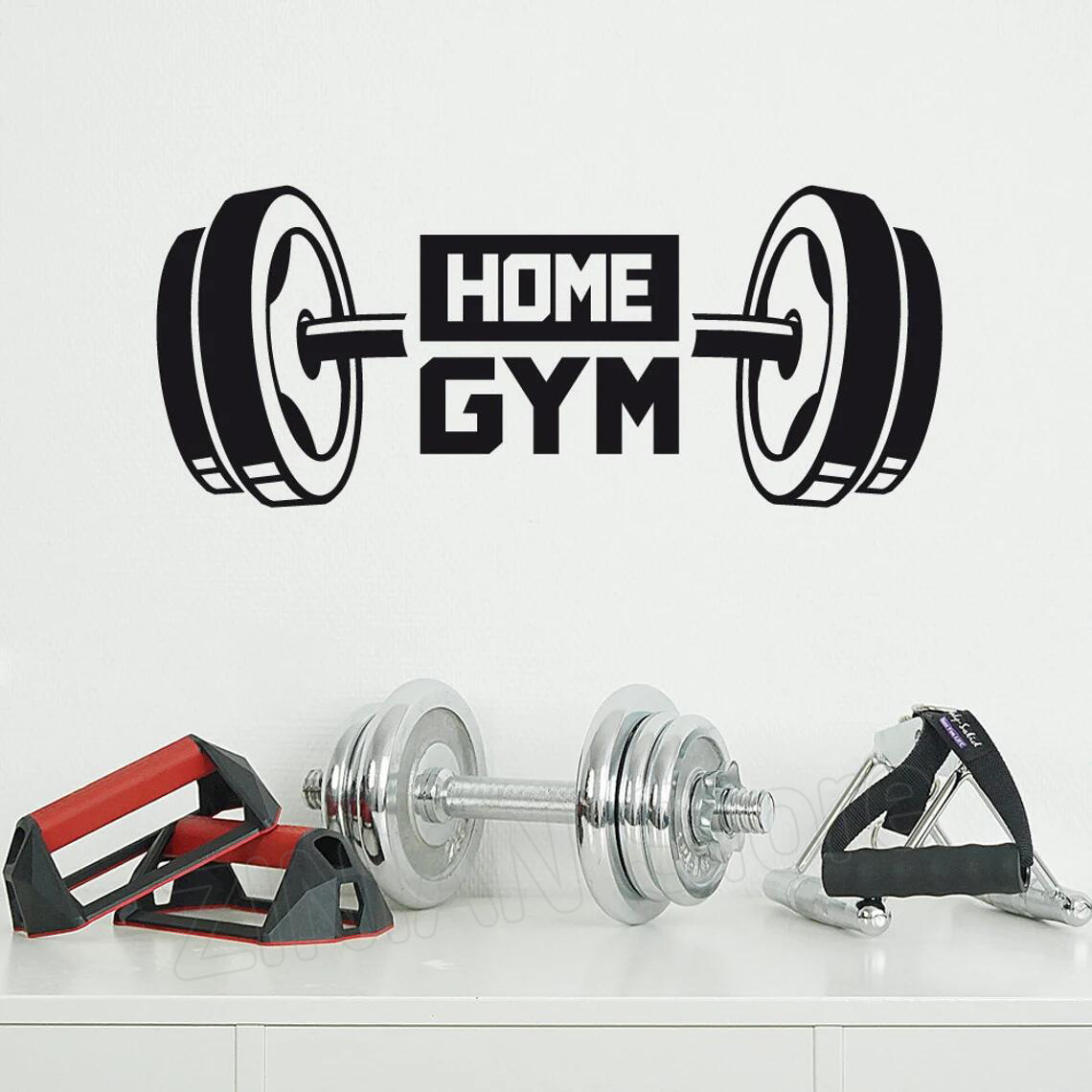 Home Decor Vinyl Flooring - Fitness Thuis Gym Decor Muursticker Halter
