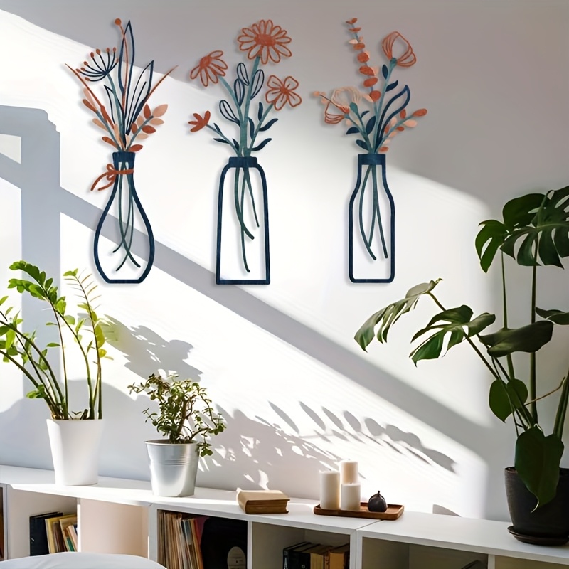 3 grote bloemige wandkunstscul - Home Decor Design Interior recensie en prijs