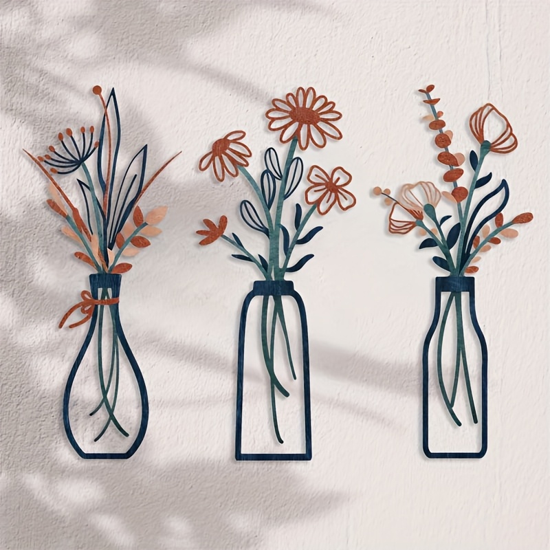 3 grote bloemige wandkunstscul - Home Decor Design Interior recensie en prijs
