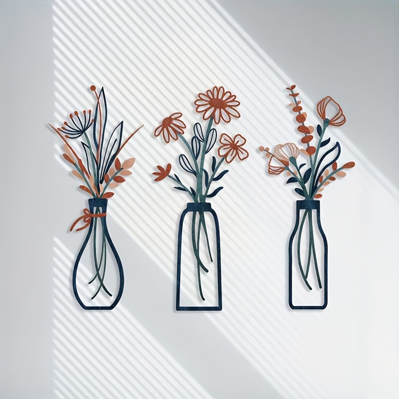 3 grote bloemige wandkunstscul - Home Decor Design Interior recensie en prijs