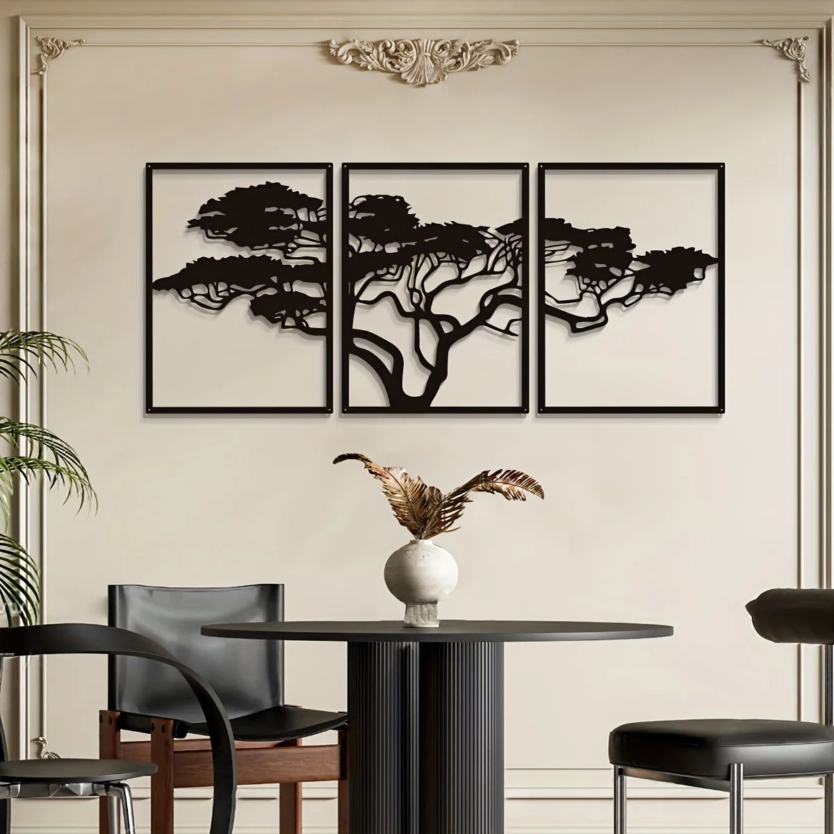 3 stuks zwart metalen muur kun - Home Decor Trends recensie en prijs