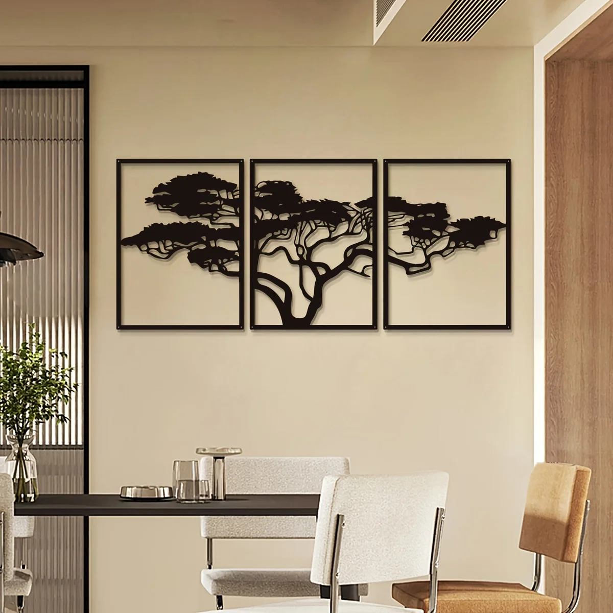 3 stuks zwart metalen muur kun - Home Decor Trends recensie en prijs