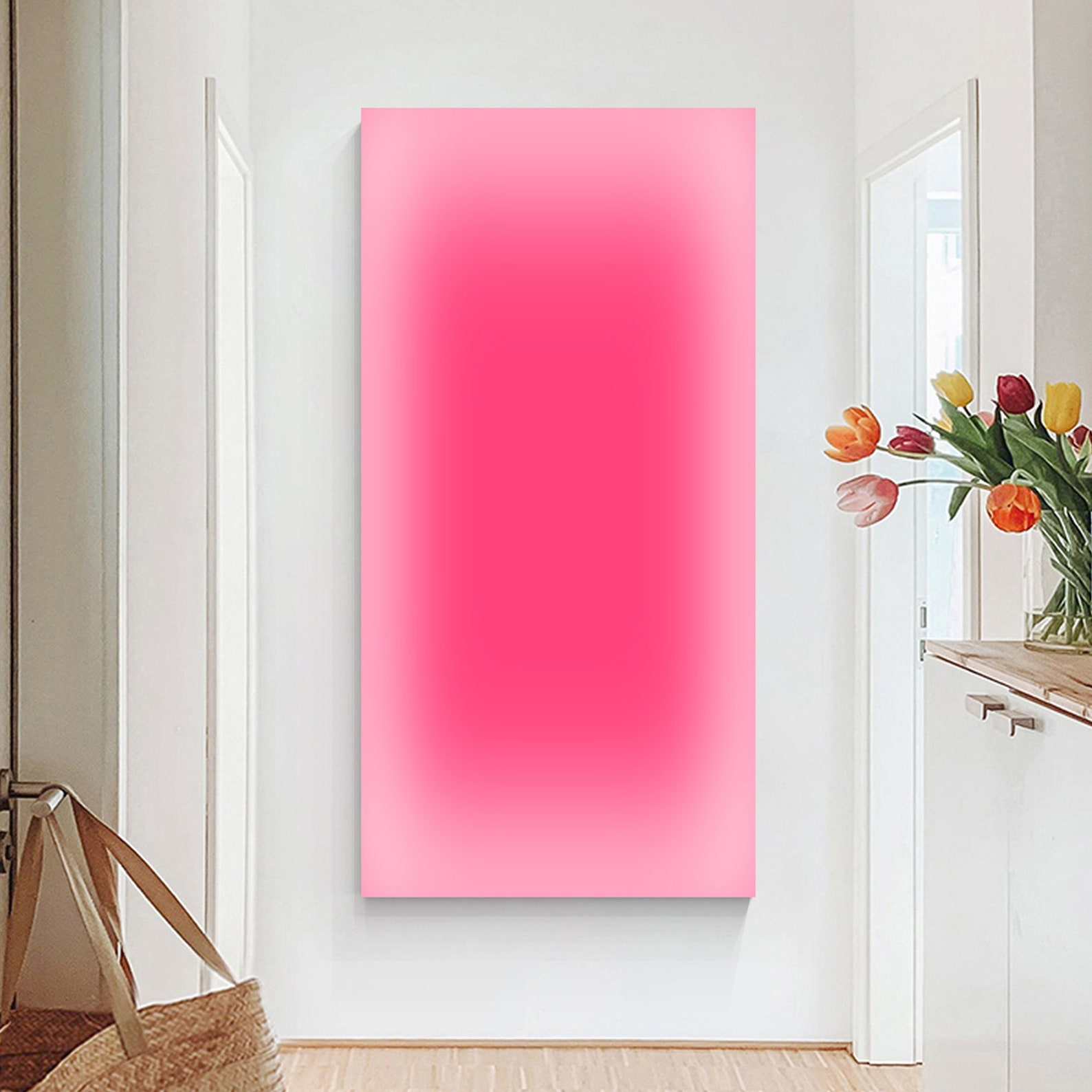 Abstract roze ombre kunst neon - Home Decor Design Interior recensie en prijs