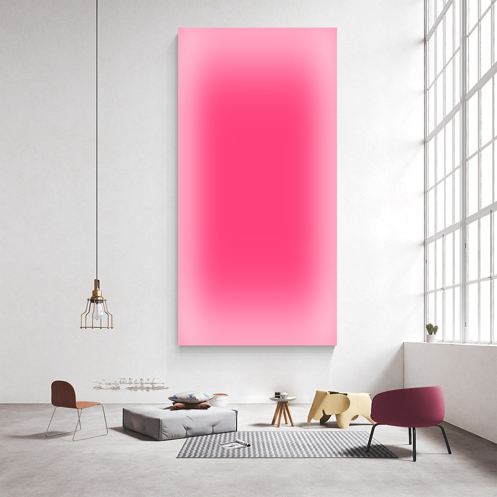 Abstract roze ombre kunst neon - Home Decor Design Interior recensie en prijs