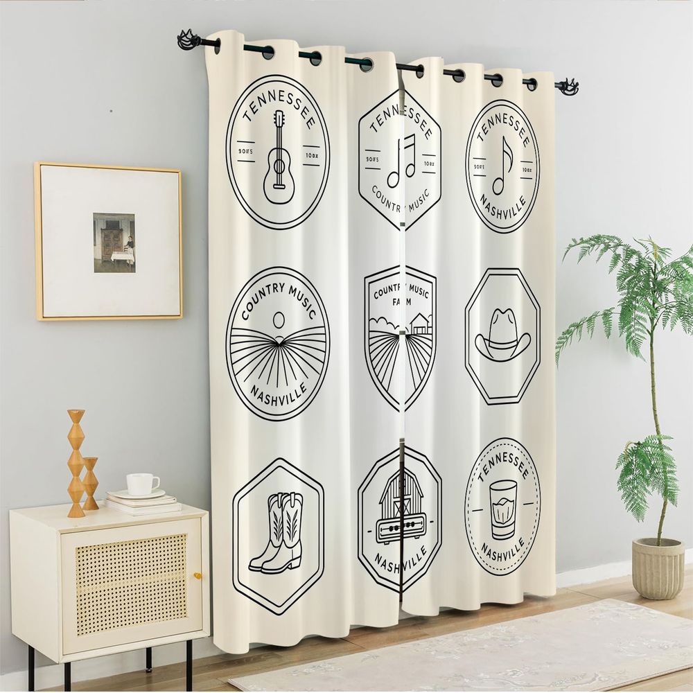 Tennessee Country Music Thema- - Home Decor Curtain recensie en prijs
