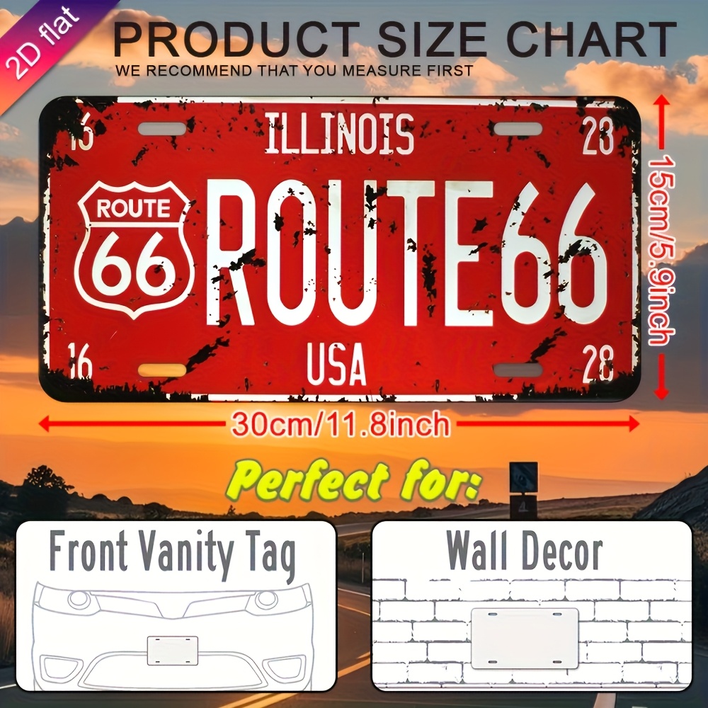 Illinois Route 66 USA Vintage  - Home Decor Usa recensie en prijs