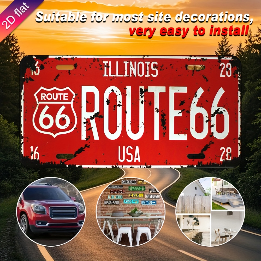 Illinois Route 66 USA Vintage  - Home Decor Usa recensie en prijs