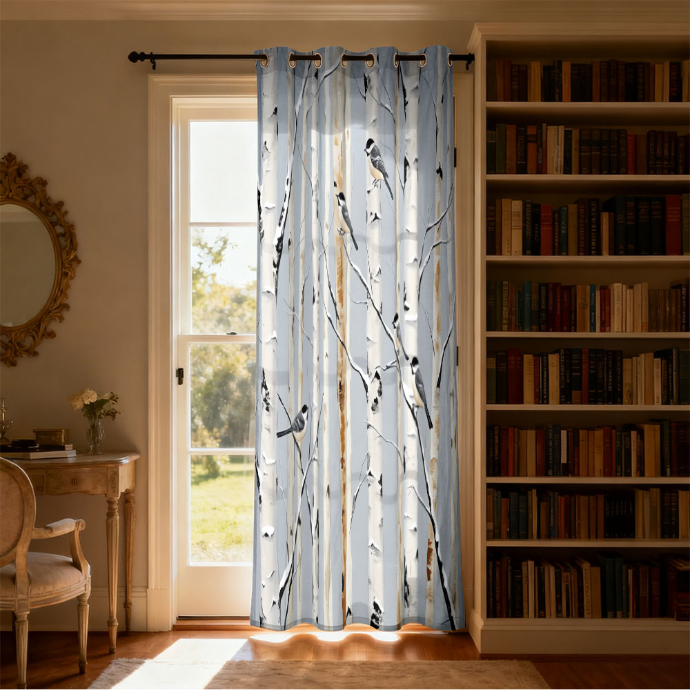 1 stuk berkenbos titmouse prin - Home Decor Curtain recensie en prijs