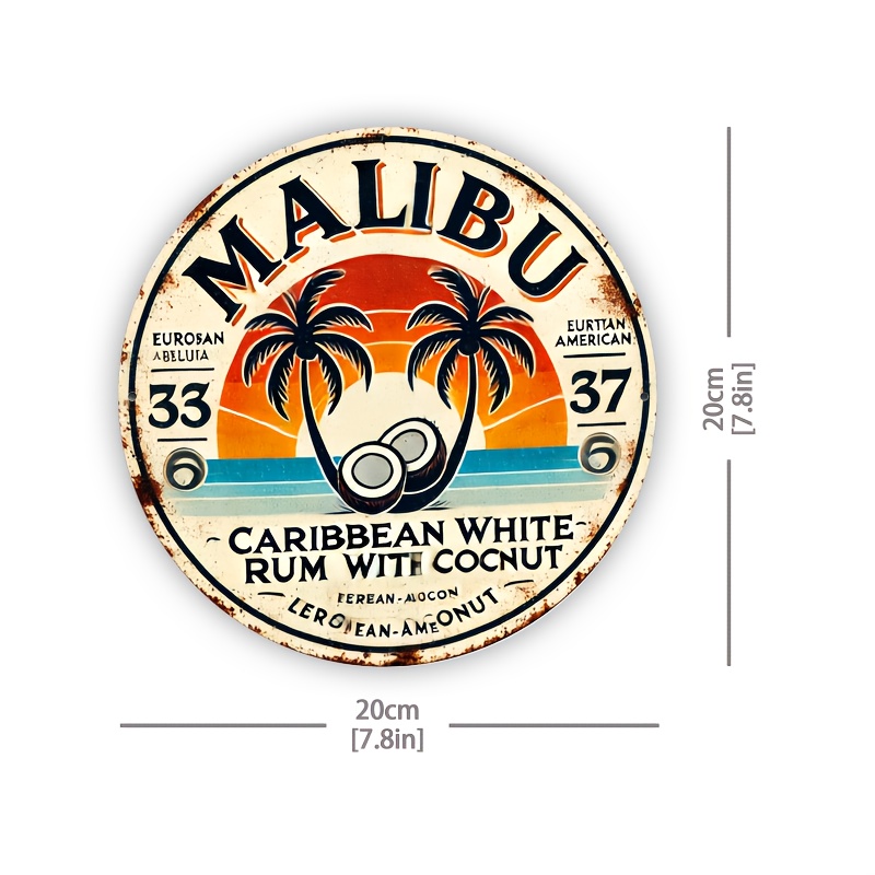 Vintage Malibu Rum Coconut alu - Home Decor Trends recensie en prijs