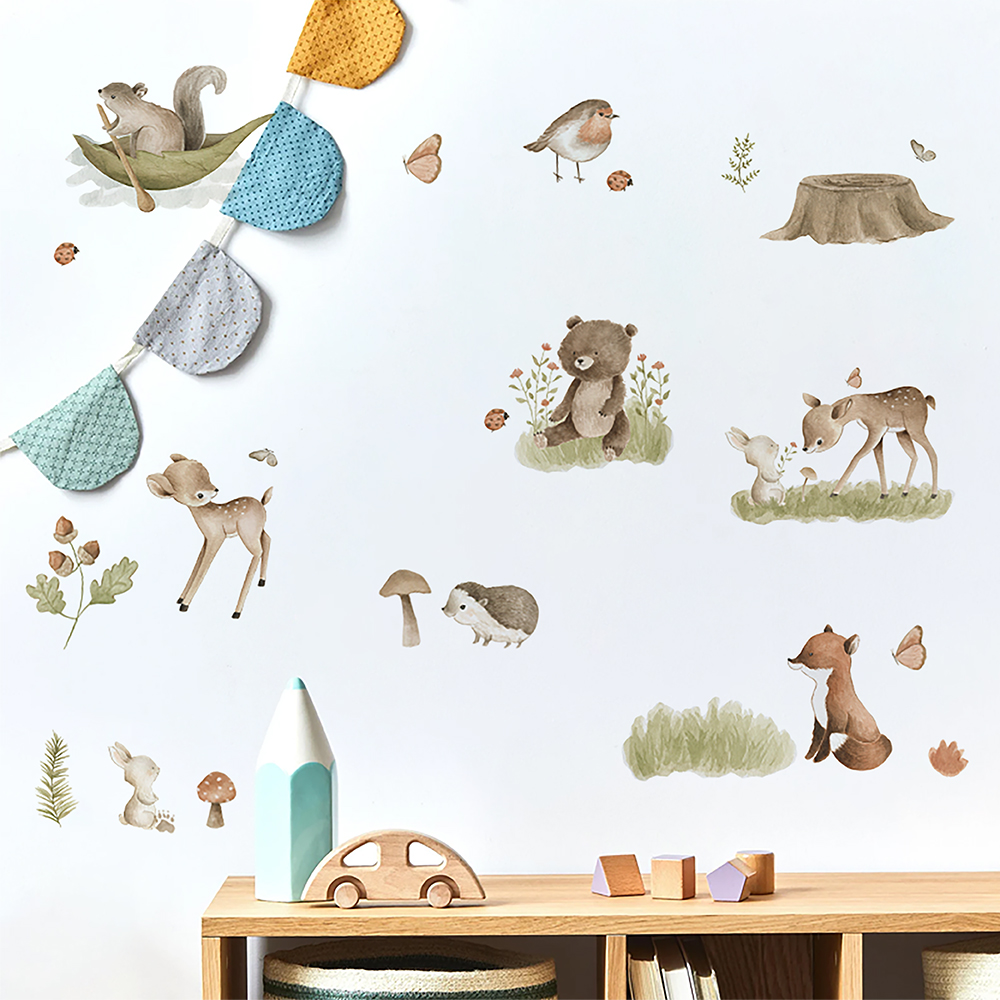 Nordic Bos Cartoon Muursticker - Home Decor Vinyl Flooring recensie en prijs