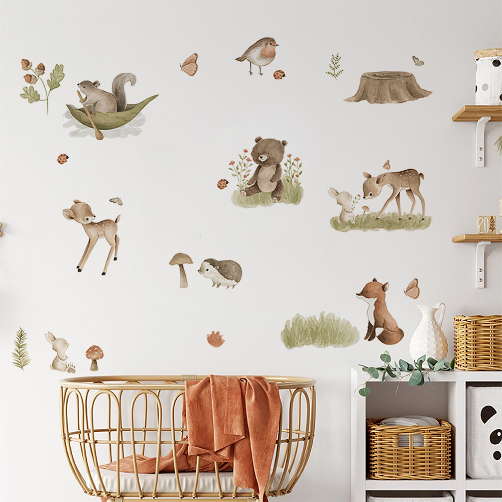 Nordic Bos Cartoon Muursticker - Home Decor Vinyl Flooring recensie en prijs