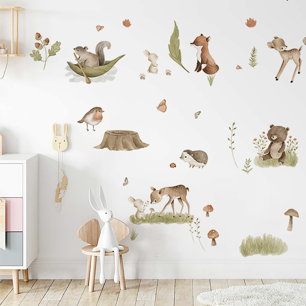 Nordic Bos Cartoon Muursticker - Home Decor Vinyl Flooring recensie en prijs