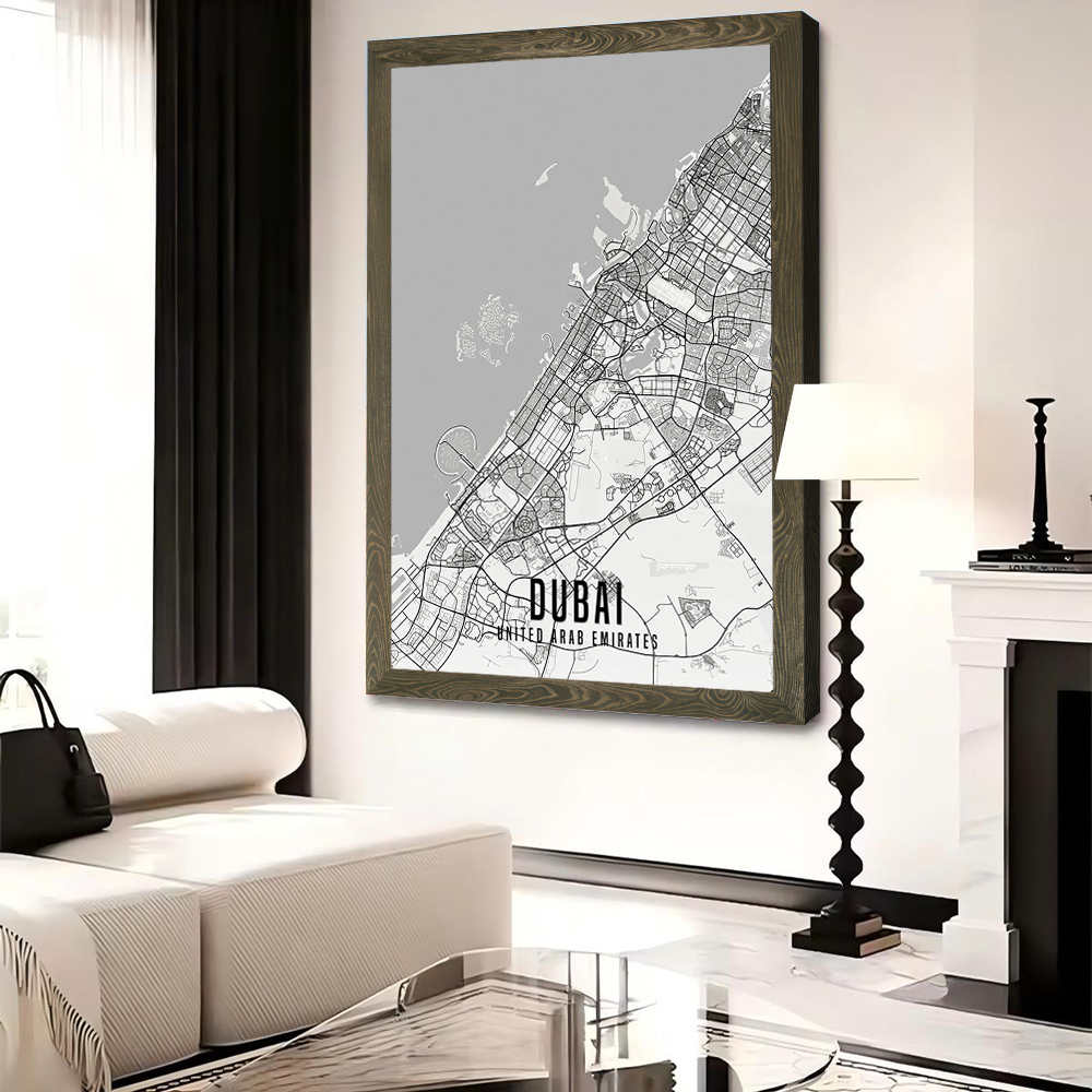 VAE Dubai stadskaart poster ca - Home Decor Uae recensie en prijs