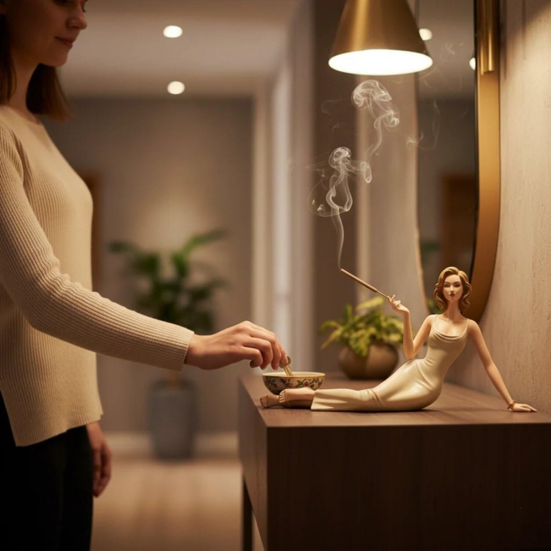 Elegante dame beeldje wierookh - Incense Stick Holder recensie en prijs