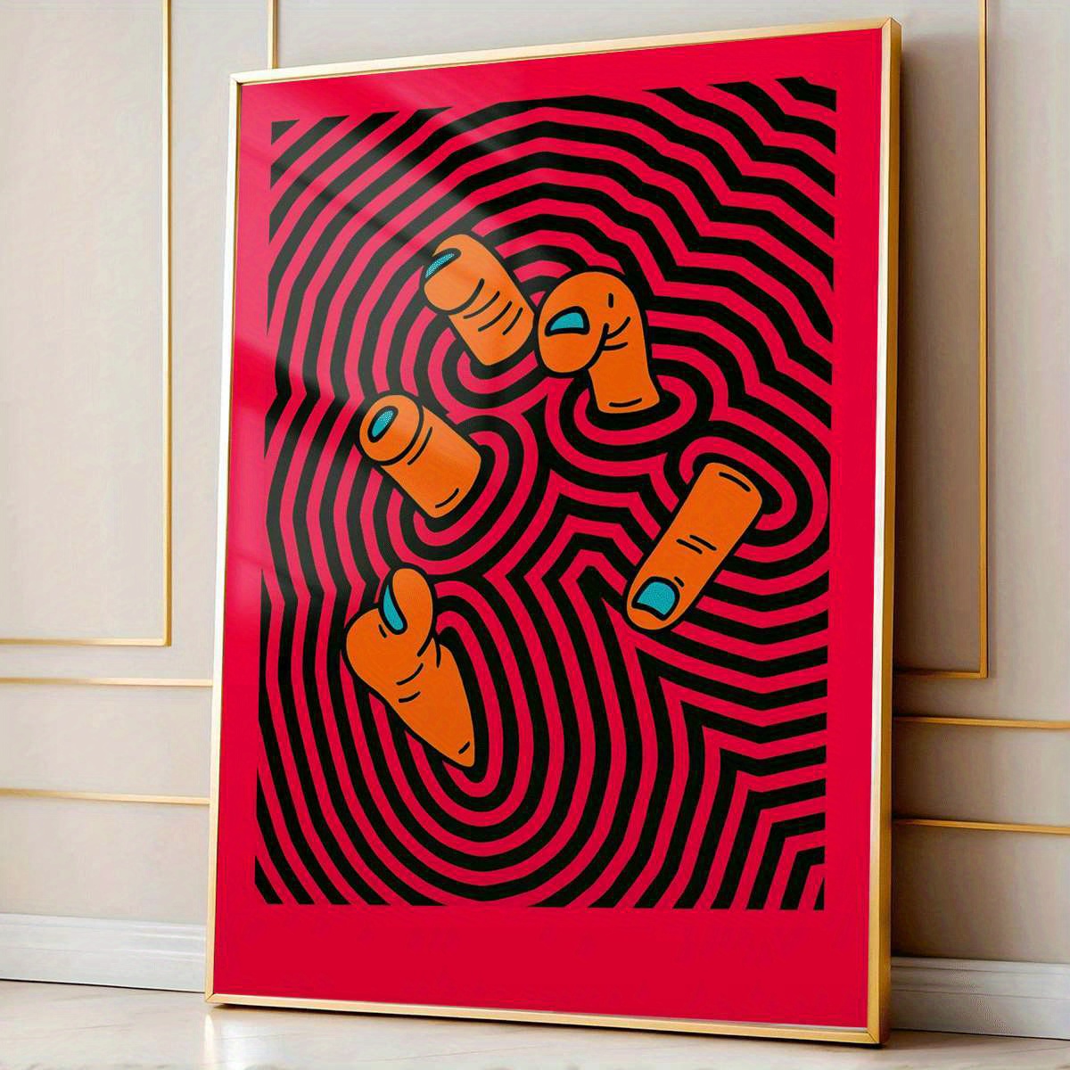 Moderne abstracte vingerkunstp - Home Decor Design Interior recensie en prijs