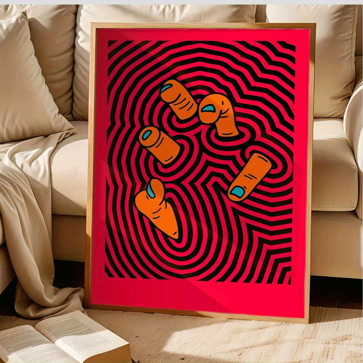 Moderne abstracte vingerkunstp - Home Decor Design Interior recensie en prijs