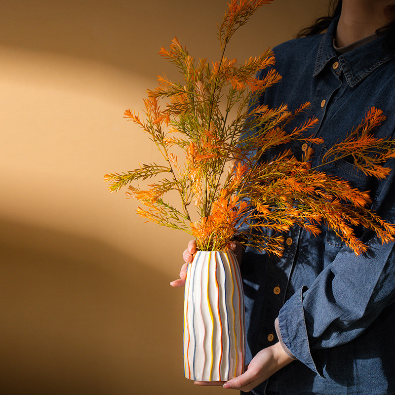 CAPIRON Kleurrijke Streep Kera - Pampas Grass Decor recensie en prijs