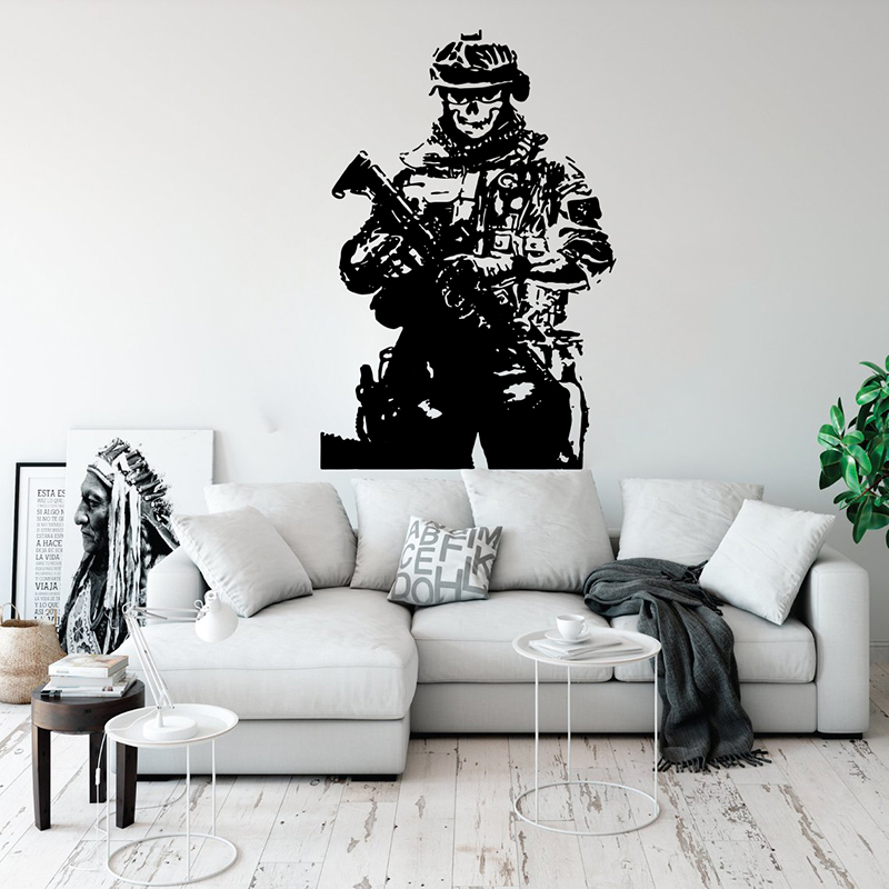 Solider Sniper Schedel Oorlog  - Home Decor Vinyl Flooring recensie en prijs