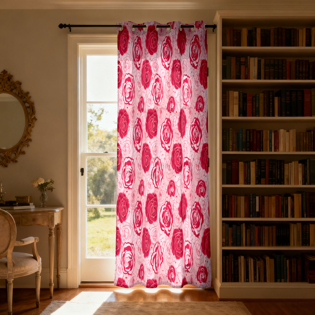 1 stuk lichtgroen roze roos bl - Home Decor Curtain recensie en prijs