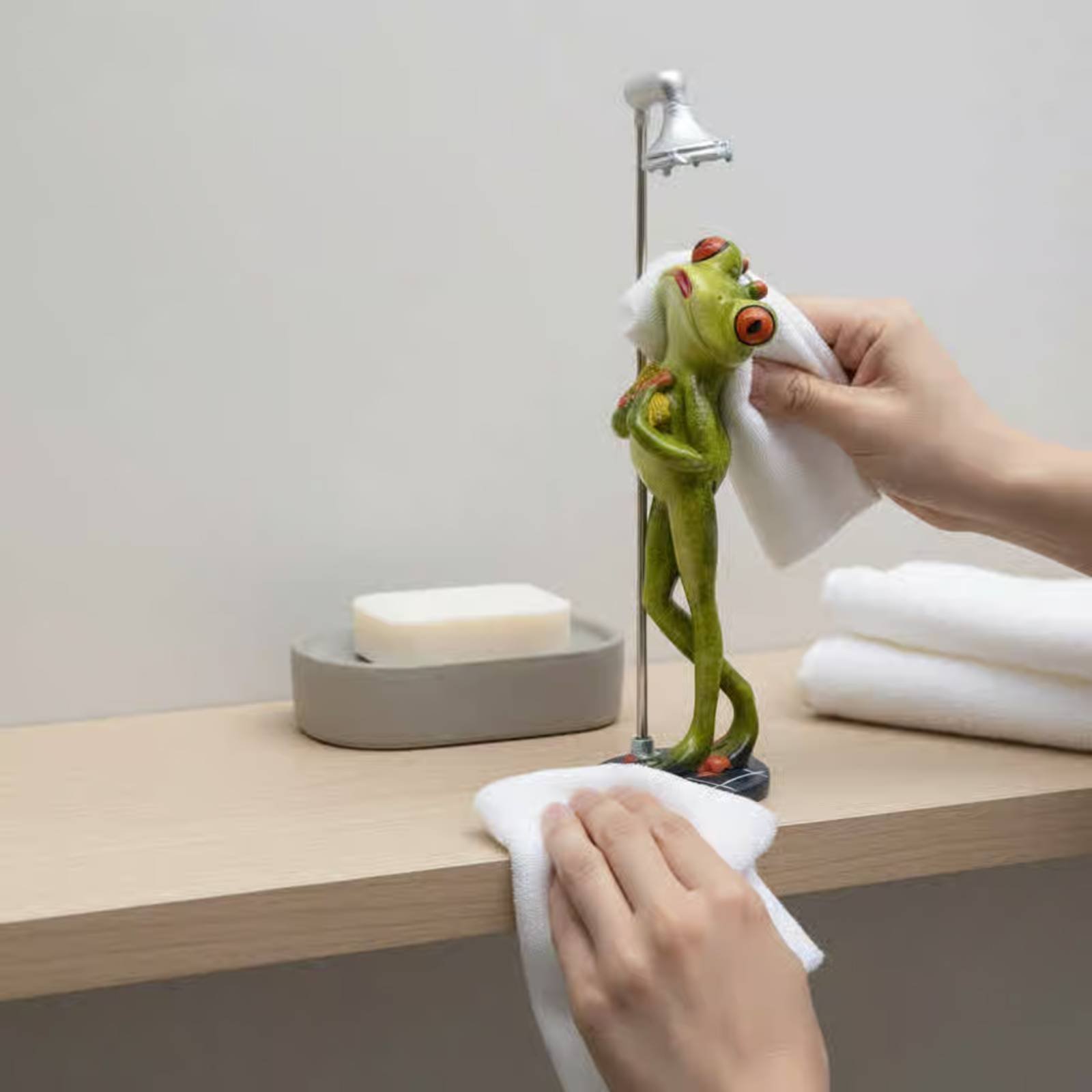 Douchende kikker beeldje Gewel - Home Decor Statue recensie en prijs
