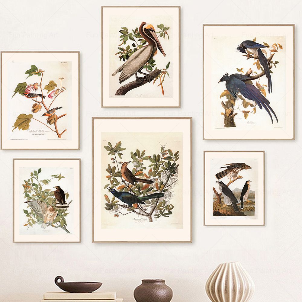 Vintage Botanische Bloem Vogel - Home Decor Unique Items recensie en prijs