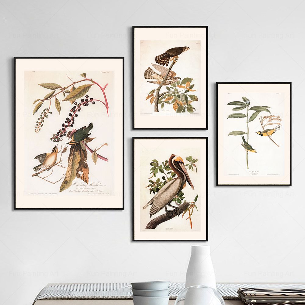 Vintage Botanische Bloem Vogel - Home Decor Unique Items recensie en prijs