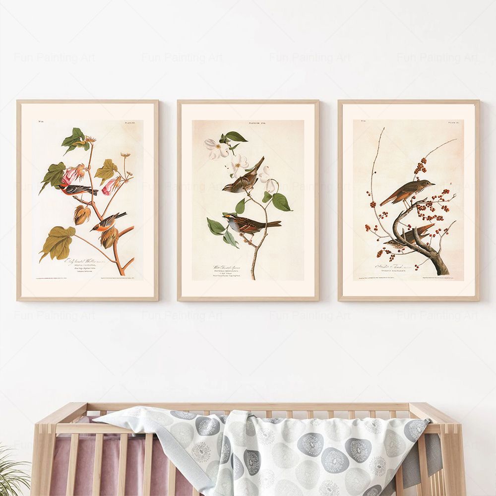 Vintage Botanische Bloem Vogel - Home Decor Unique Items recensie en prijs