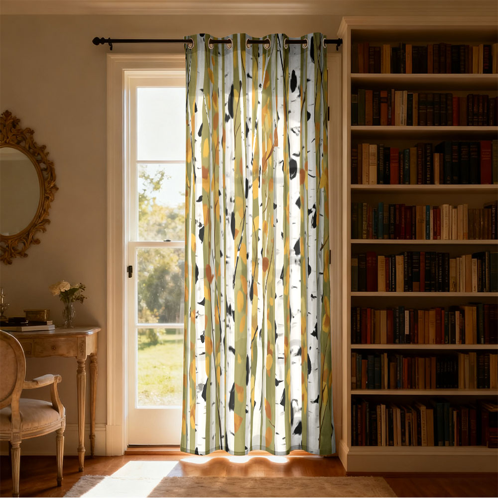 1 stuk herfstberkenbos print e - Home Decor Curtain recensie en prijs