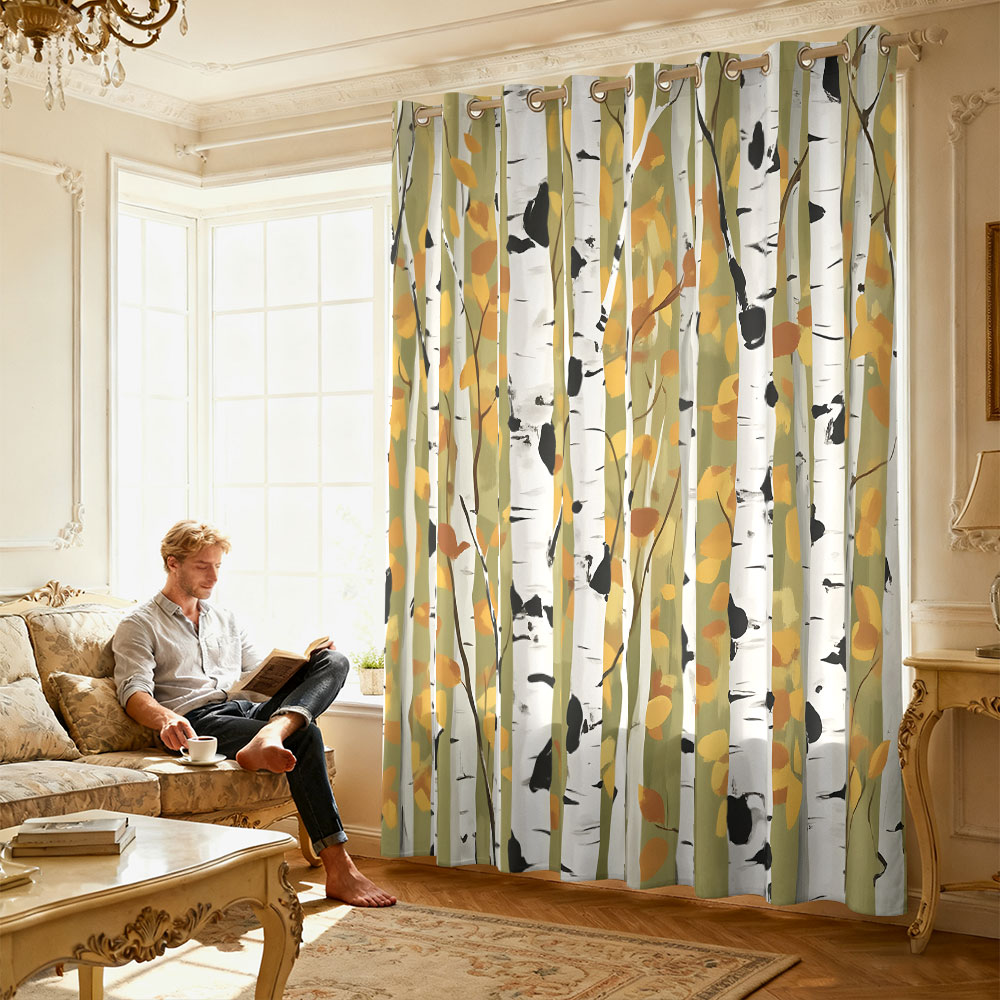 1 stuk herfstberkenbos print e - Home Decor Curtain recensie en prijs